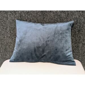 Made in Italy Teal Velvet Zippered Down Filled Insert Decorative Pillow